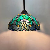 COTOSS Tiffany Pendant Light fixtures Hanging Lamp Stained Glass Light Decor for Dining Living Room Kitchen Island Study Hallway